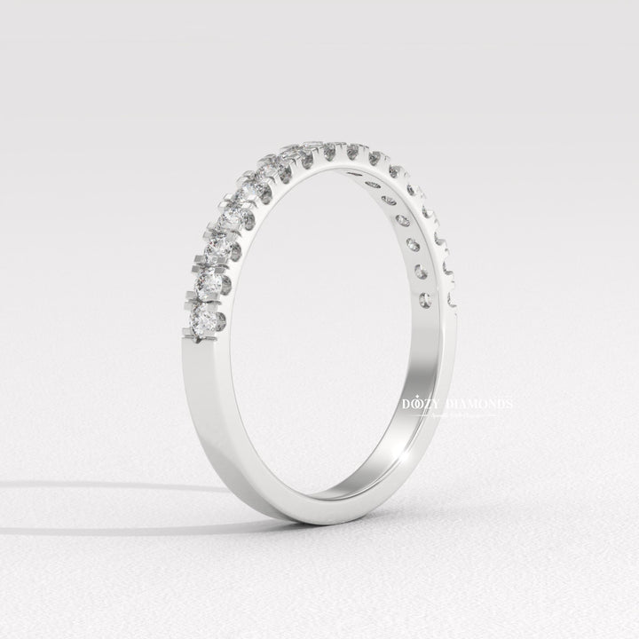 Round Lab Created Diamond Eternity Wedding Band for Women