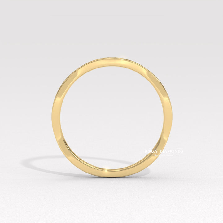 Round Lab Grown Tapered Pave Diamond Full Eternity Wedding Band