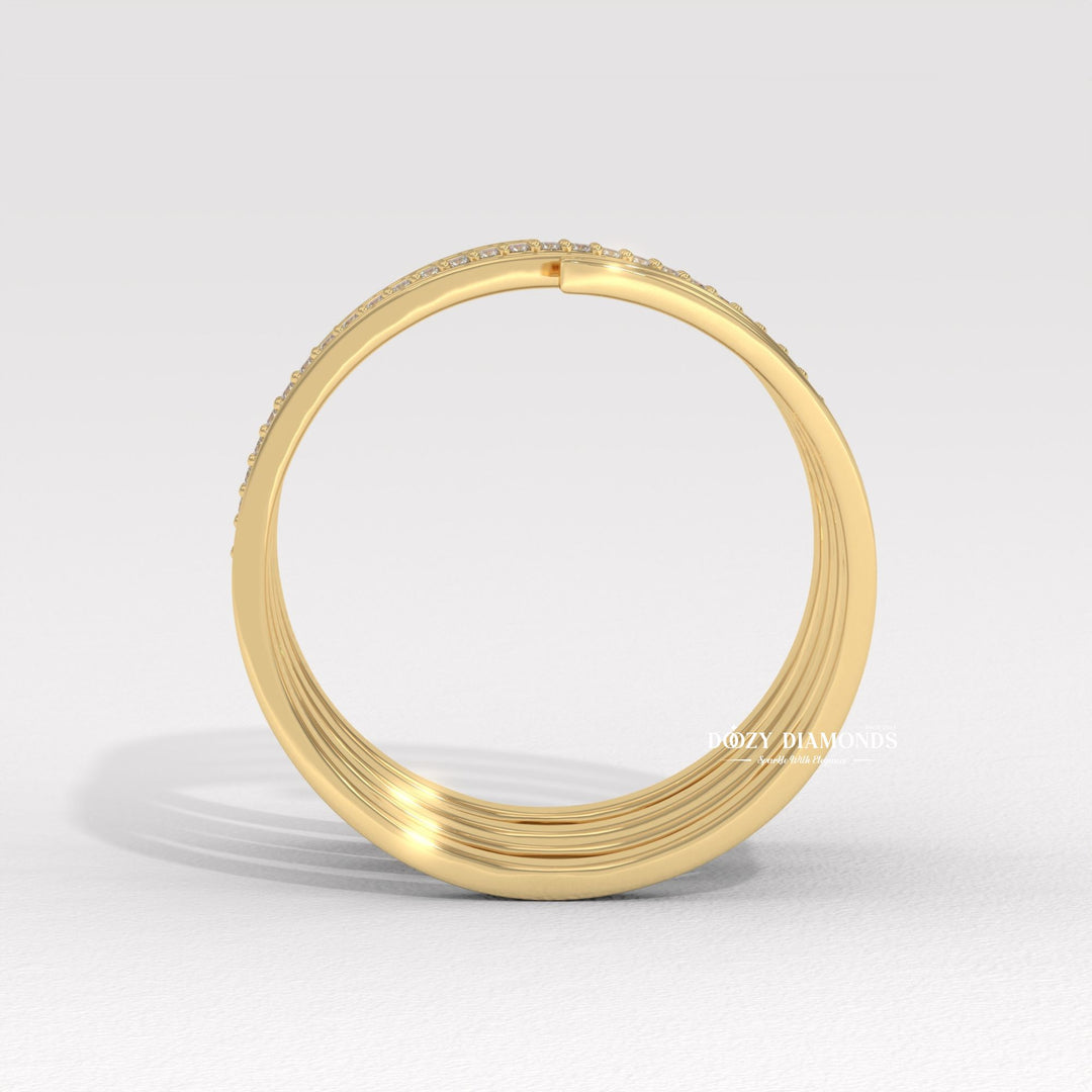 Round Diamond Spring Wedding Band - Lab Grown Diamond