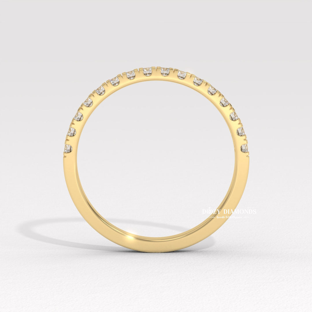 Round Lab Created Diamond Eternity Wedding Band for Women