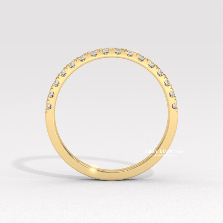 Round Lab Created Diamond Eternity Wedding Band for Women