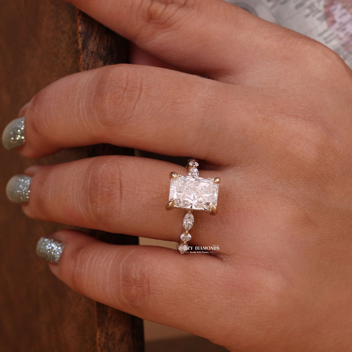 Radiant glamorous engagement ring, Radiant sophisticated engagement ring, Radiant trendy engagement ring, Radiant fashionable engagement ring, Radiant versatile 