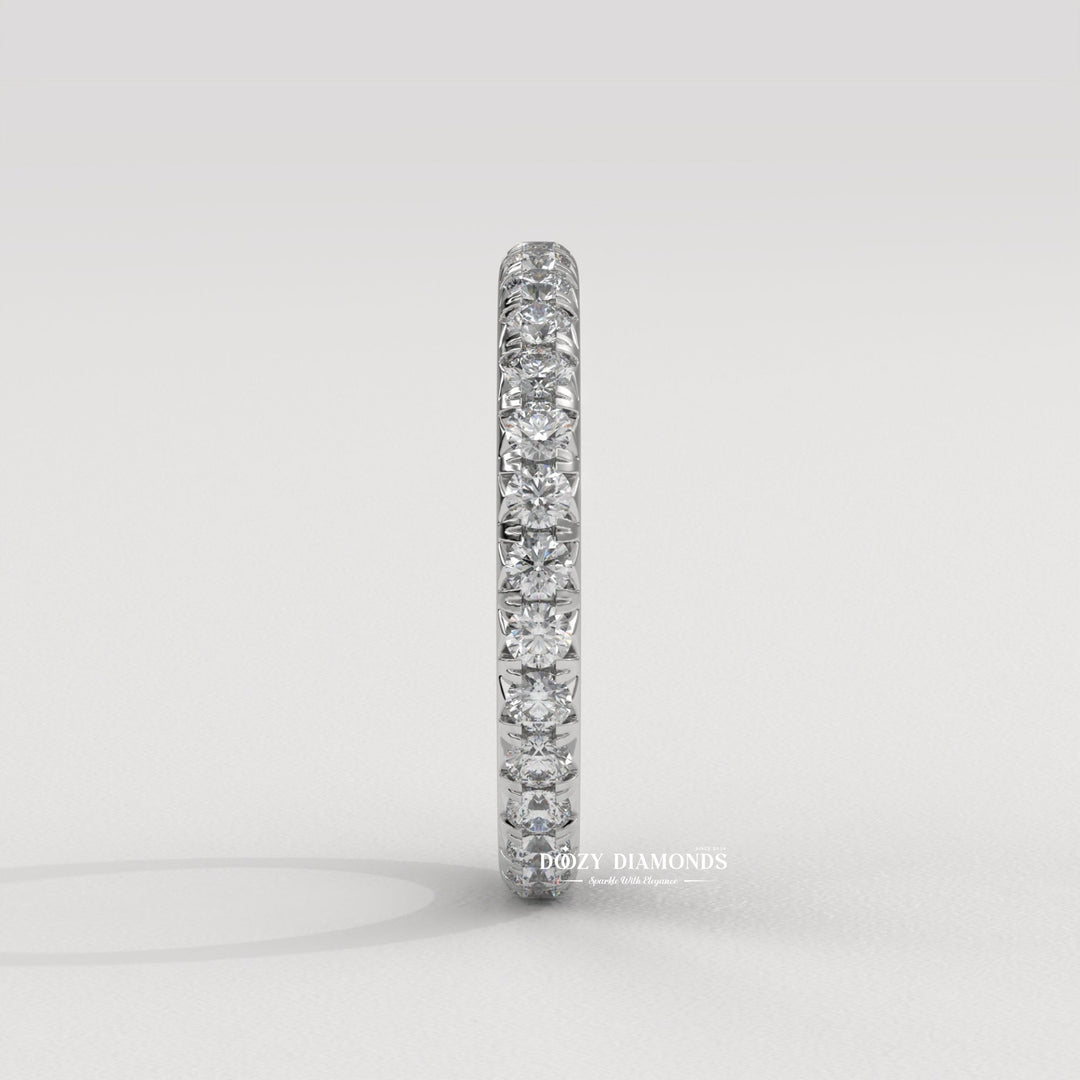 Round Lab Created Diamond Eternity Wedding Band for Women