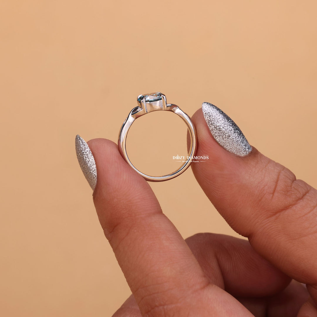  Round pave engagement ring, Round vintage engagement ring, Round classic engagement ring, Round modern engagement ring, Round three-stone engagement ring, Round side stone 