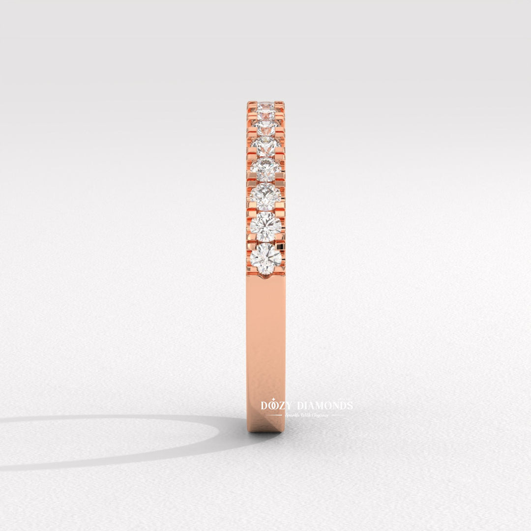Round Lab Created Diamond Eternity Wedding Band for Women