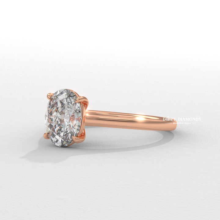 23. East-West Oval Diamond Setting
24. Handcrafted Oval Lab Diamond Ring
25. Vintage Inspired Oval Cut Ring