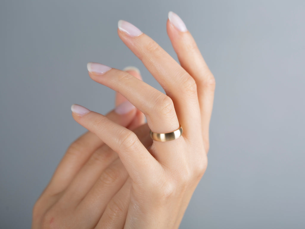 5.0mm Matte Brushed Classic Dome Wedding Band