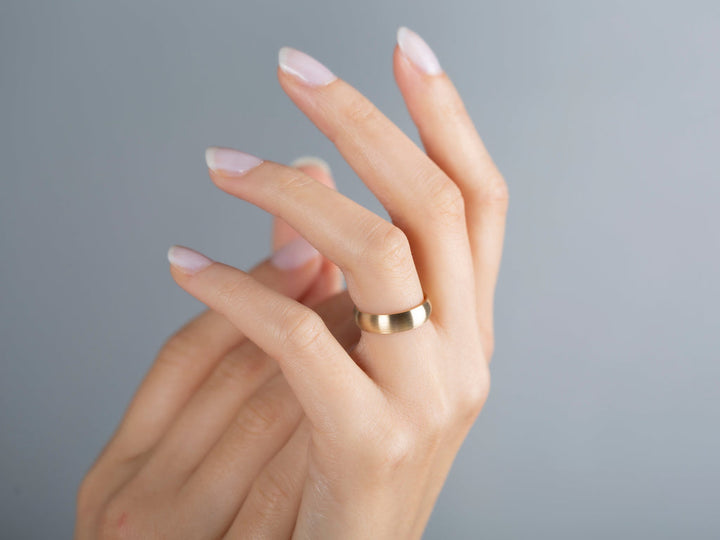 5.0mm Matte Brushed Classic Dome Wedding Band