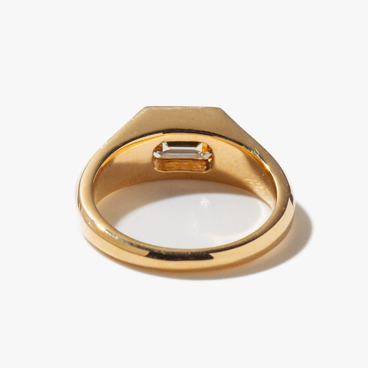 east west engagement ring, east west emerald ring, horizontal engagement ring, horizontal emerald ring, designer engagement ring, modern engagement ring, contemporary engagement ring,