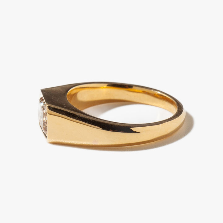 east west lab diamond ring, premium lab created diamond ring, fine lab grown jewelry, handcrafted lab diamond ring, modern lab diamond ring, luxury lab diamond engagement ring, responsible luxury jewelry, sustainable bridal ring,