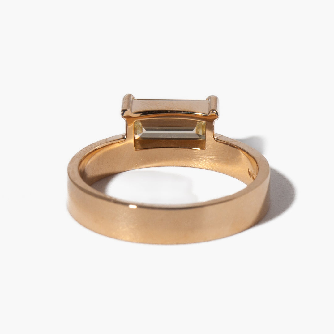 eco conscious jewelry, lab grown bridal ring, lab grown wedding ring, emerald lab diamond ring, emerald lab grown diamond ring, east west lab diamond ring, solitaire lab diamond ring, premium lab created diamond ring,