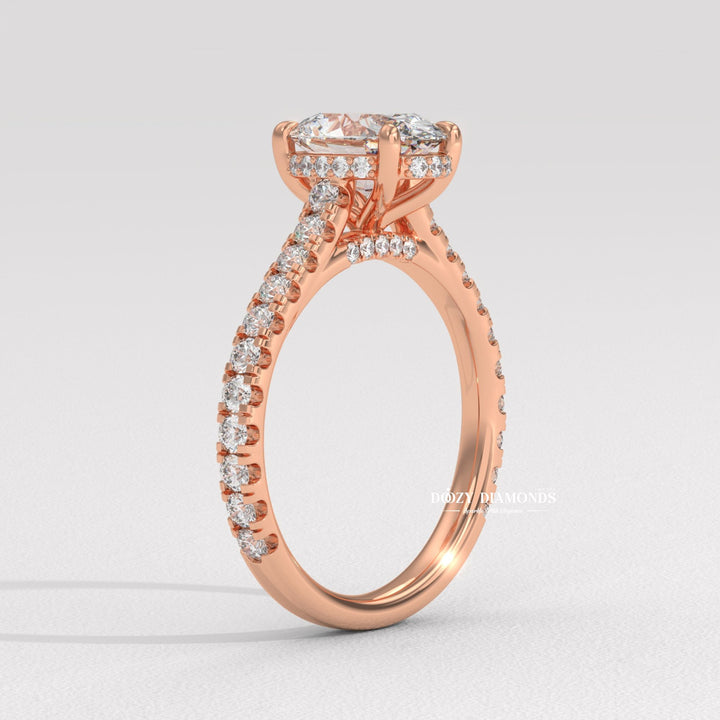 wedding proposal ring, premium bridal jewelry, timeless bridal jewelry, elegant bridal jewelry, oval pave ring, oval hidden halo ring, oval cathedral ring, oval solitaire engagement ring, oval bezel ring,