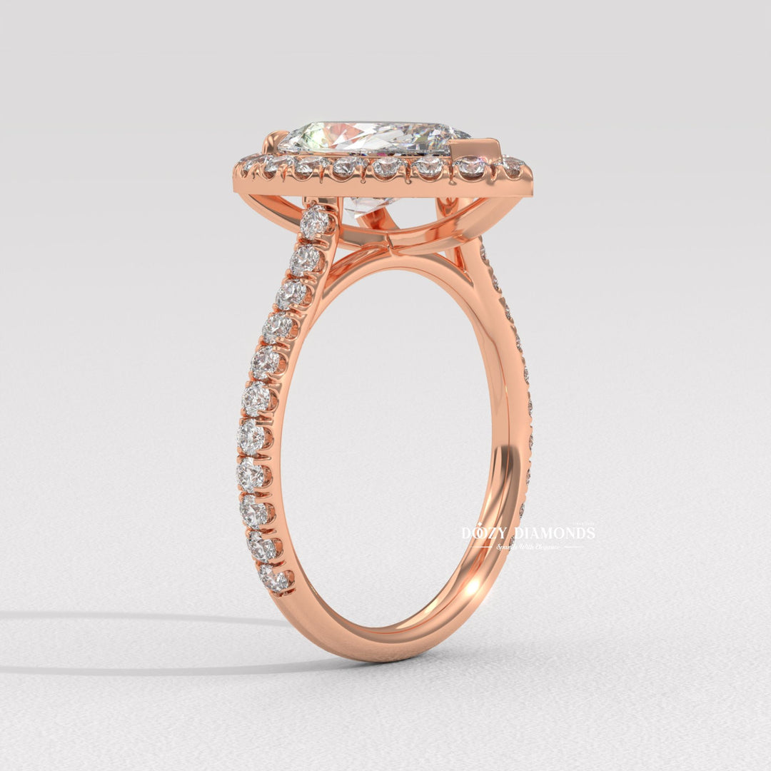 timeless diamond ring, diamond wedding ring, certified lab diamond ring, romantic engagement ring, statement engagement ring, designer engagement ring, halo bridal ring,