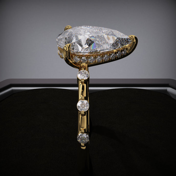 ring
lab created diamond ring
pear cut lab diamond
luxury lab diamond ring
modern engagement ring