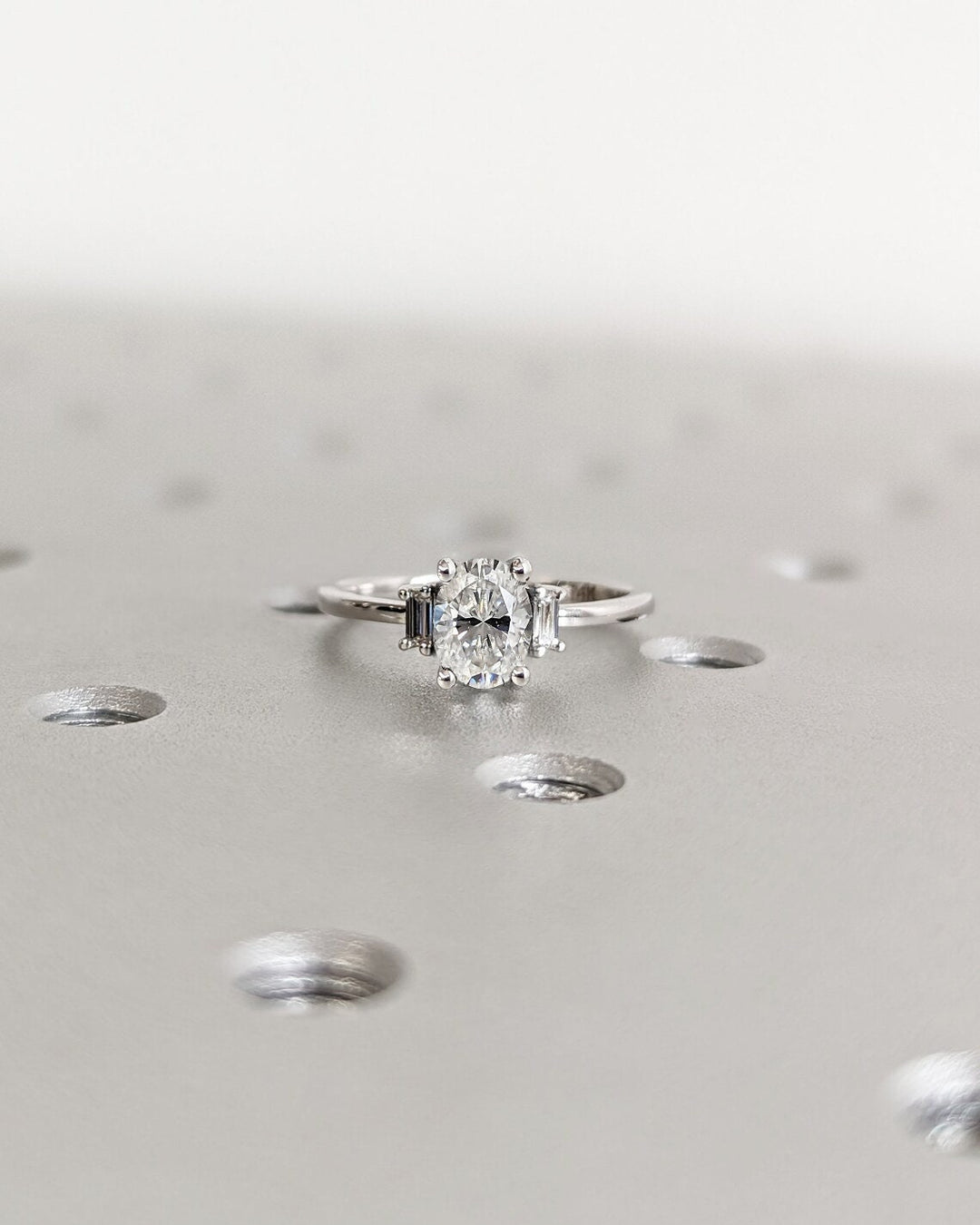 oval cut bridal ring