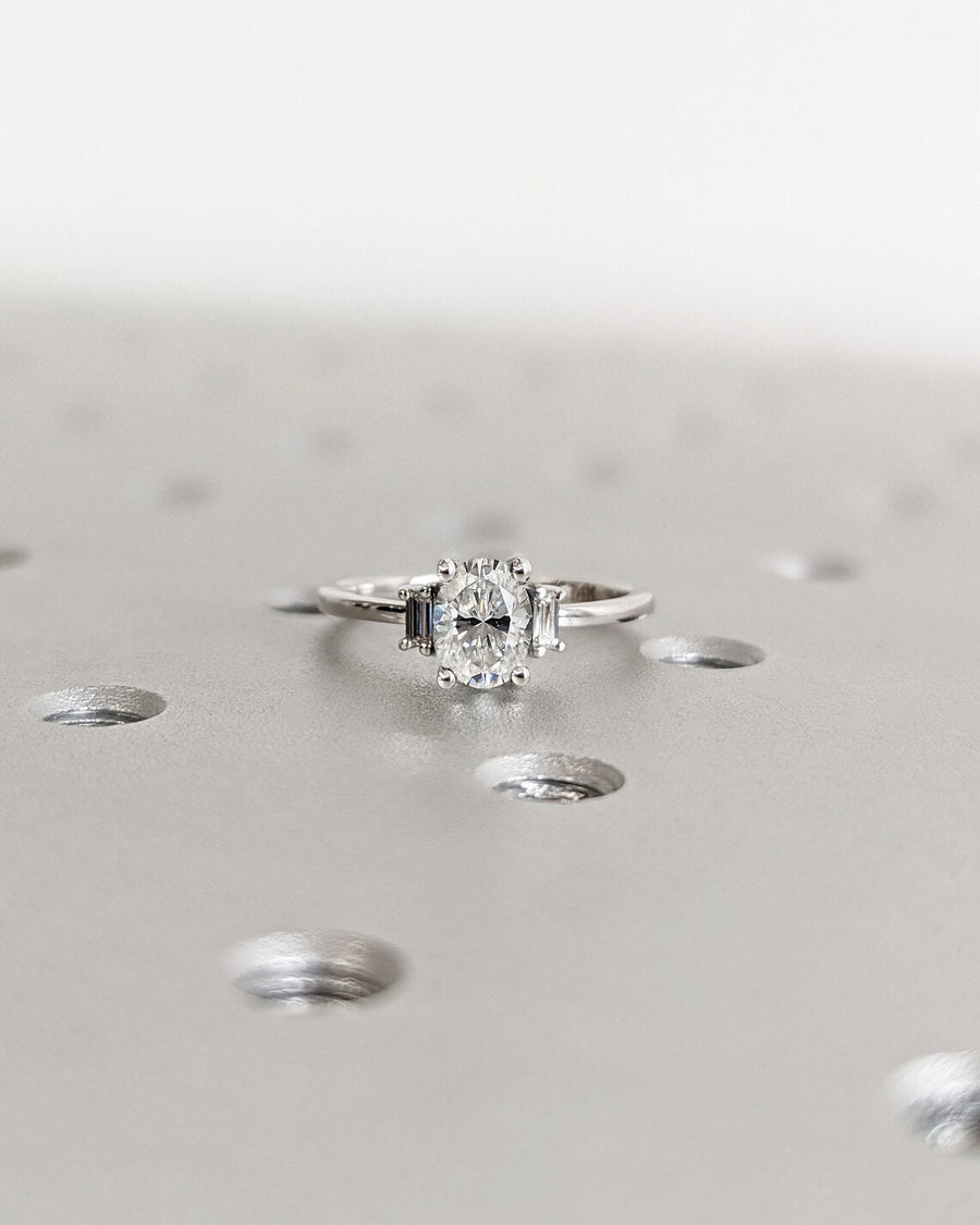 oval cut bridal ring