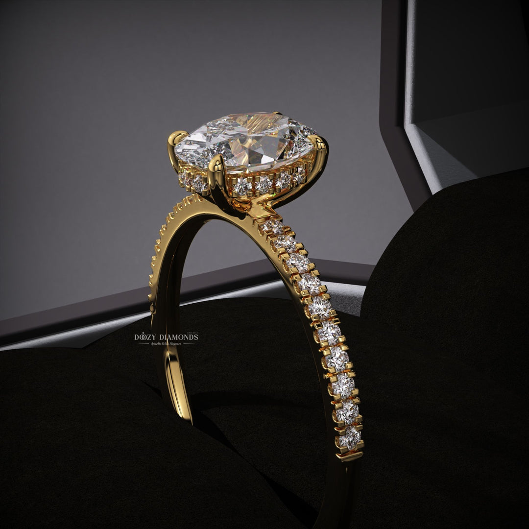 eco friendly engagement ring
ethical engagement ring
lab created diamond ring
oval hidden halo ring
modern engagement ring
luxury lab diamond ring
elegant proposal ring