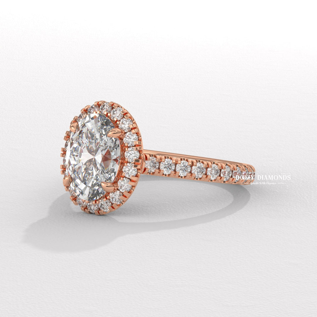 eco friendly engagement ring, modern halo engagement ring, anniversary gift ring, wedding proposal ring, diamond ring gift for her, classic bridal ring, sparkling bridal jewelry,