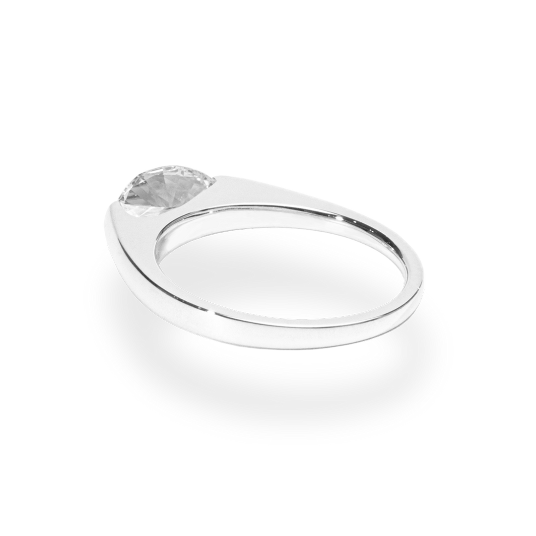 1.0CT-2.0CT Pear Cut Lab Grown Diamond Tension Set Engagement Ring
