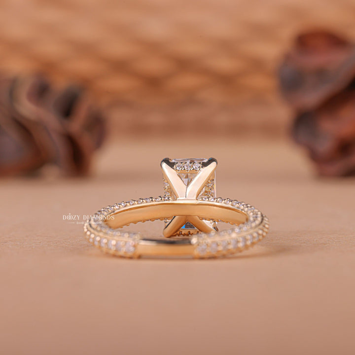 2.50CT - 3.50CT Radiant F/VS1 Lab Grown Diamond Micro Pave Engagement Ring - Doozy Diamonds