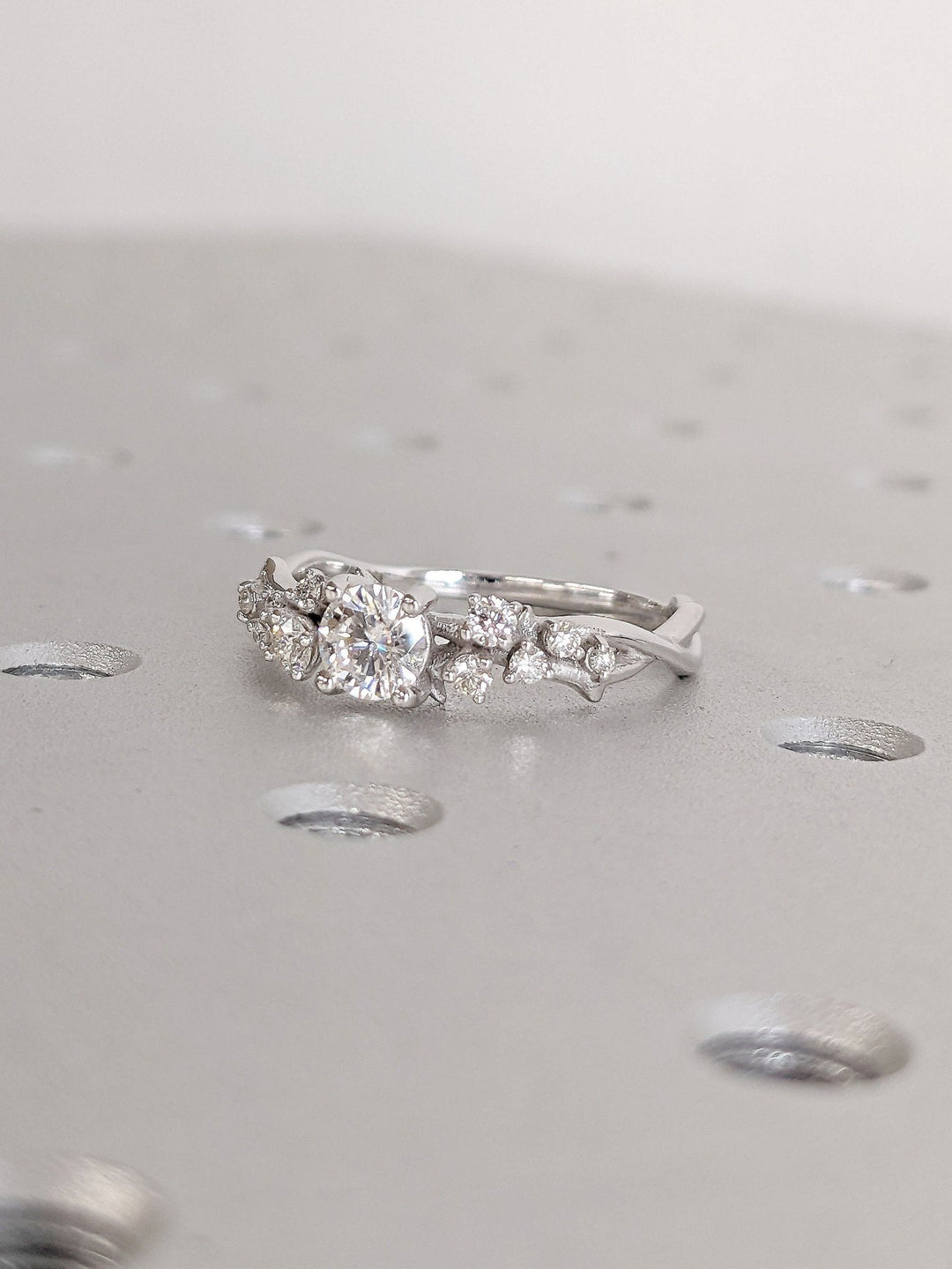 round cut engagement ring for her