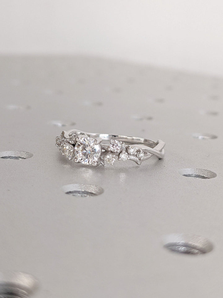 round cut engagement ring for her