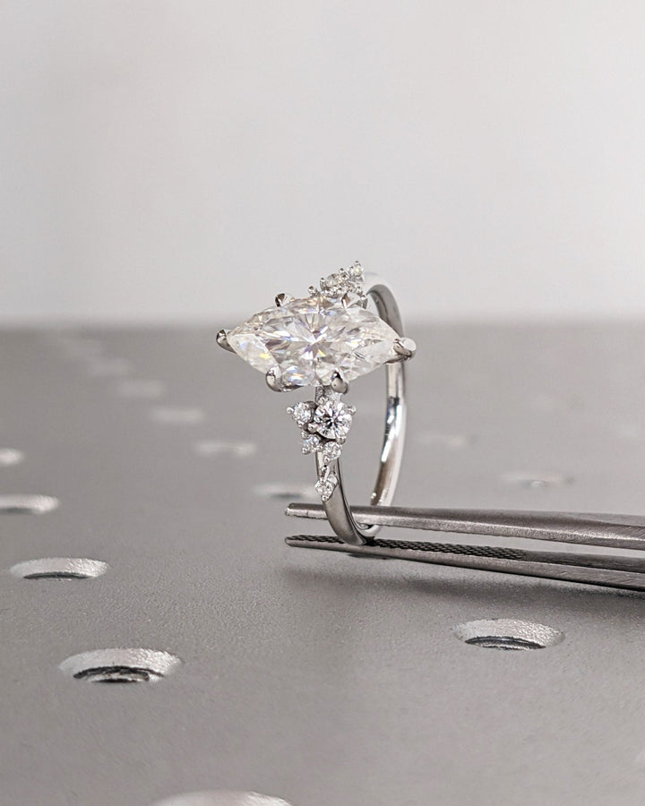 modern marquise engagement ring