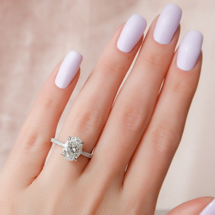 handcrafted oval diamond ring