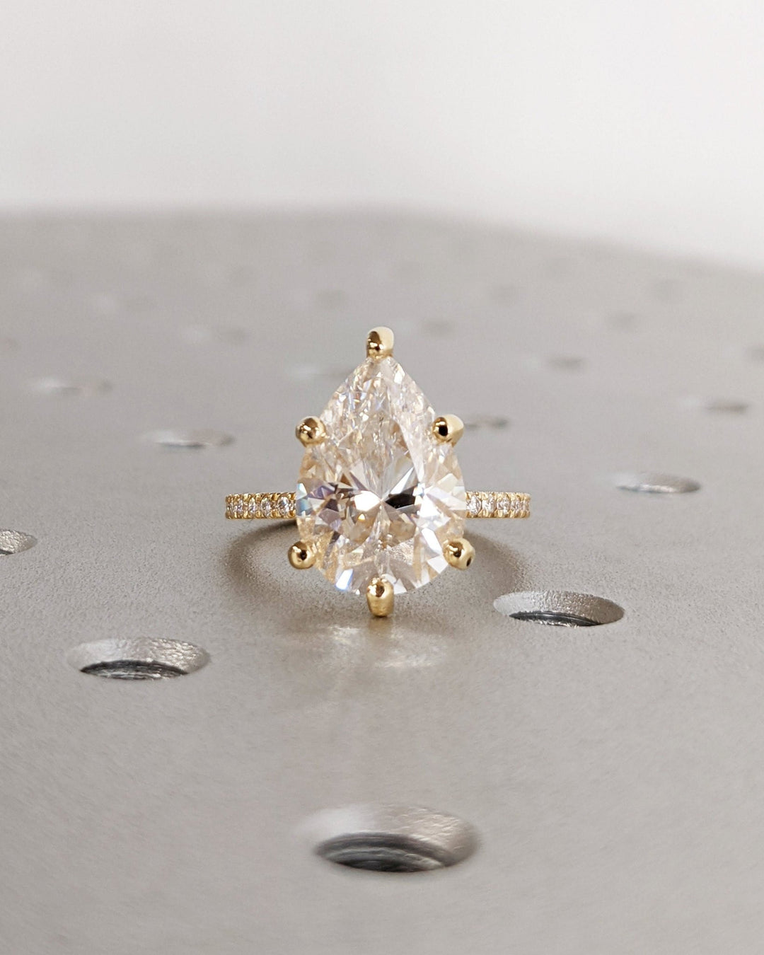 IGI certified hidden halo diamond ring,