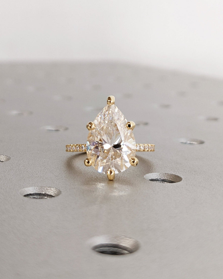 IGI certified hidden halo diamond ring,