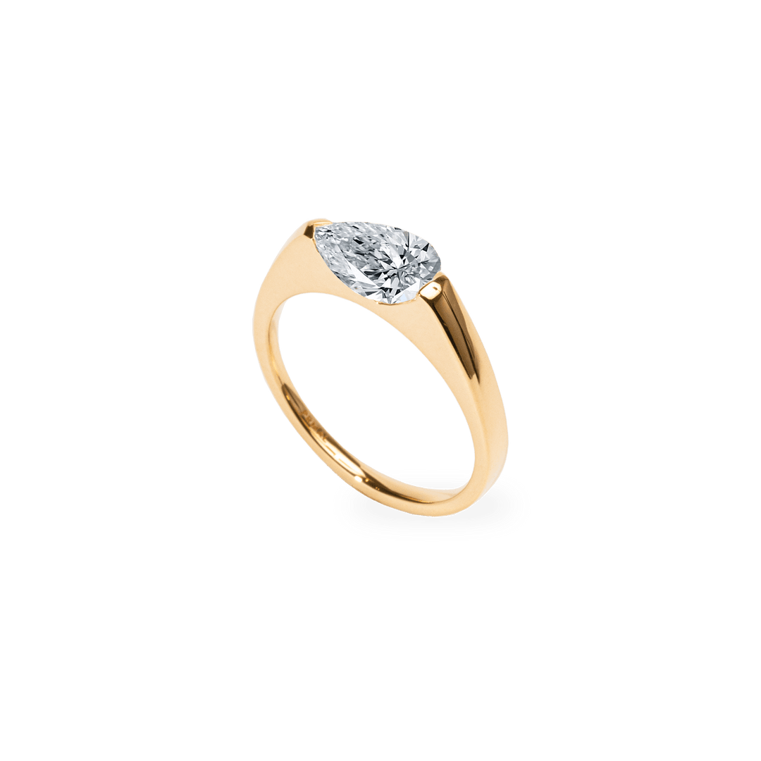 1.0CT - 2.0CT Pear Cut Lab Grown Diamond Tension Set Engagement Ring - Doozy Diamonds