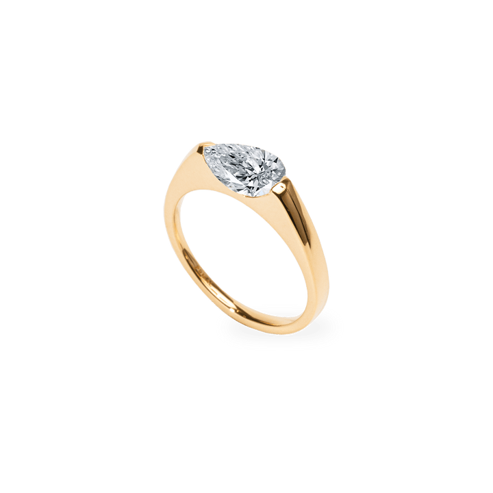 1.0CT - 2.0CT Pear Cut Lab Grown Diamond Tension Set Engagement Ring - Doozy Diamonds