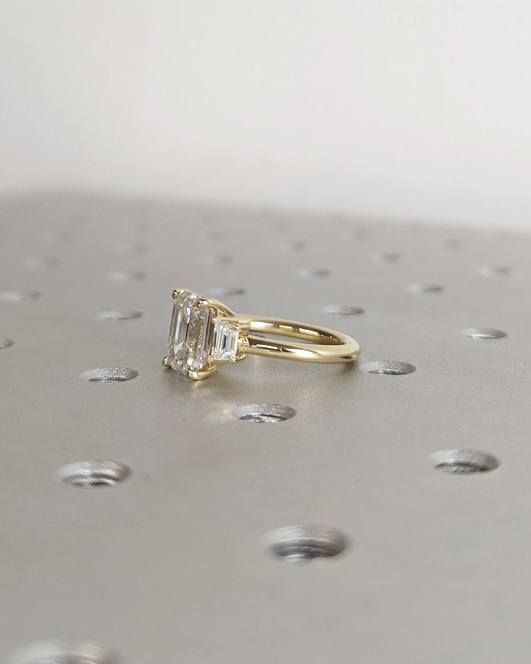 three stone engagement ring