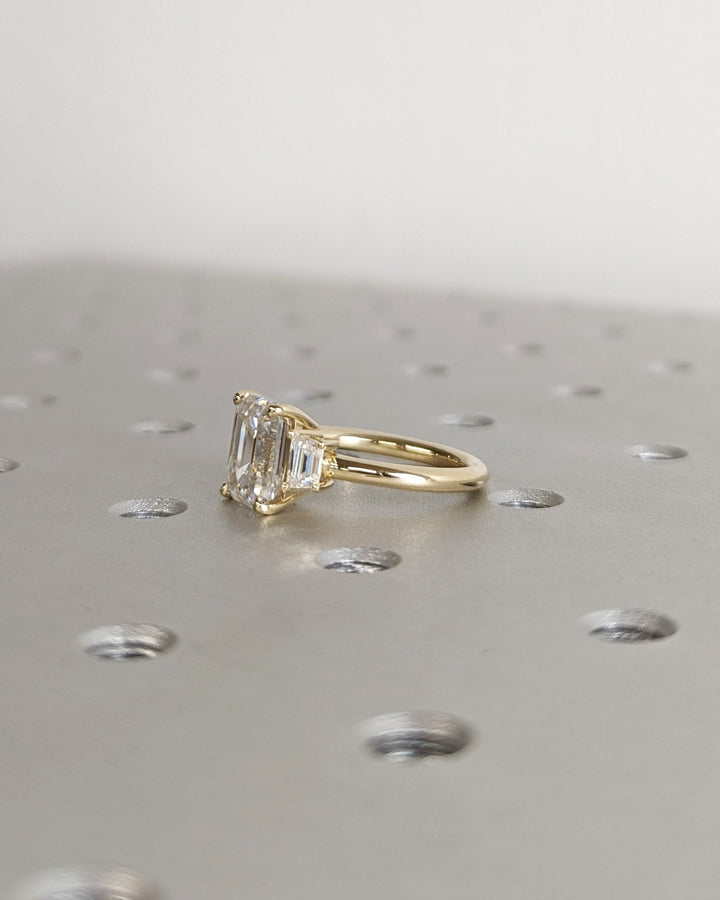 three stone engagement ring