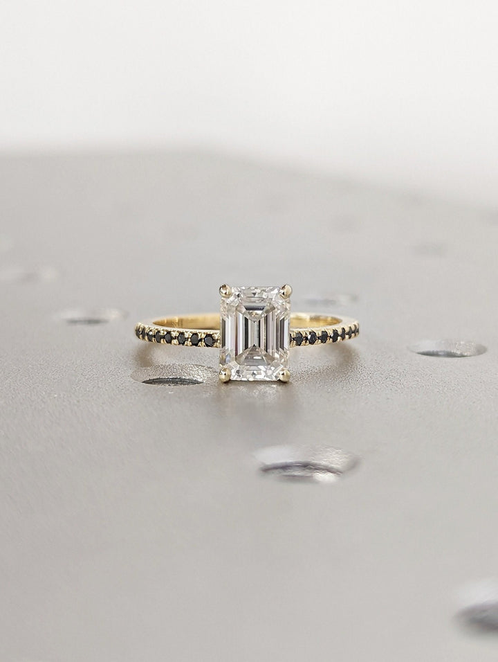 1.5 carat emerald cut diamond ring,