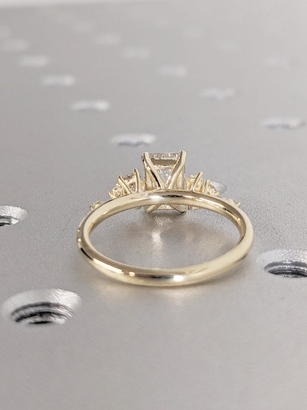 , emerald cut refined elegance ring