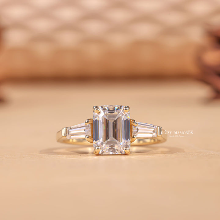 emerald lab diamond ring, E VS1 diamond ring, 1.5 carat diamond ring, 2 carat diamond ring, 2.5 carat diamond ring, luxury engagement ring, premium engagement ring, diamond ring for women, bridal diamond ring, wedding proposal ring, fine jewelry ring, handcrafted engagement ring,