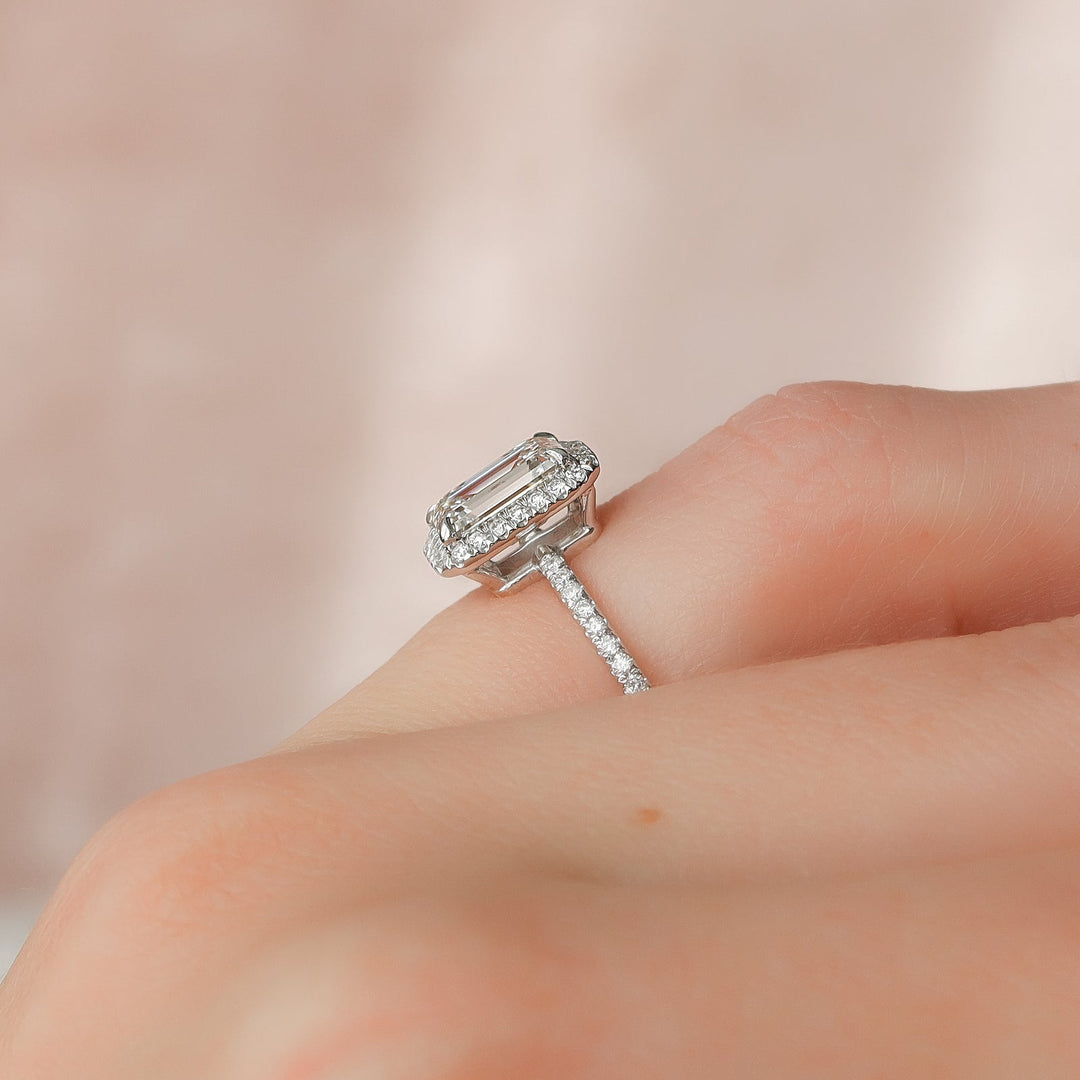 certified CVD diamond engagement ring