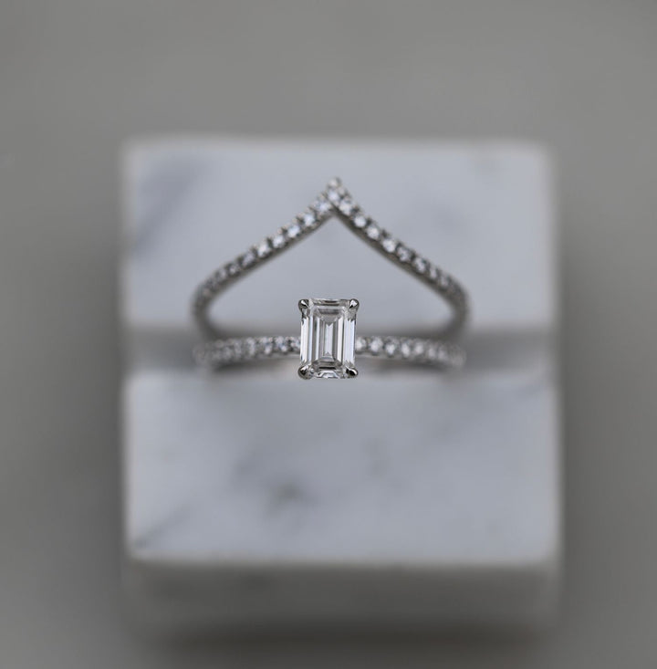 emerald diamond proposal ring
