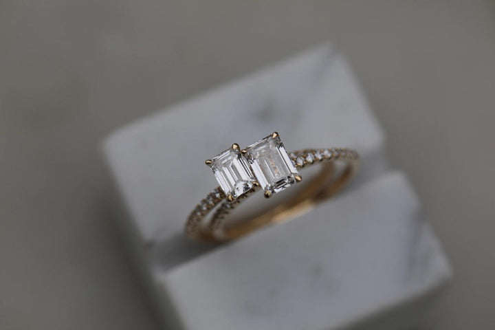 CVD diamond engagement ring