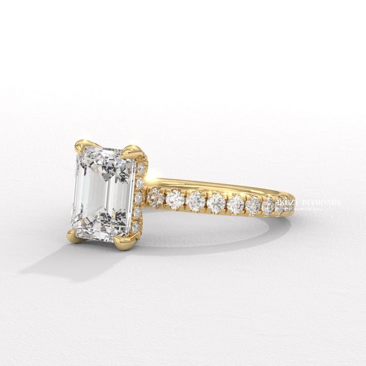step cut diamond ring, engagement jewelry, bridal accessories, luxury bridal ring, handcrafted engagement ring, fine diamond jewelry, sparkling diamond ring, sparkling bridal ring, forever love ring,