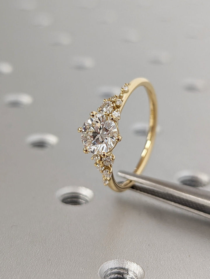 premium round engagement ring