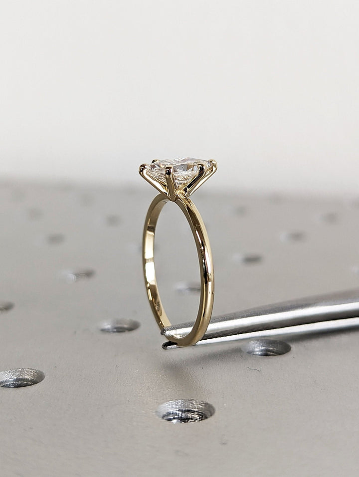elongated marquise diamond ring
