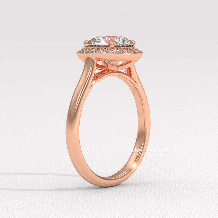 round halo diamond ring, elegant bridal jewelry, diamond ring for women, luxury wedding ring, sparkling halo ring, classic halo engagement ring, round lab diamond ring, round diamond bridal ring,