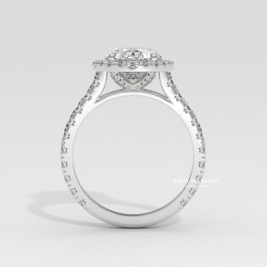 Round solitaire diamond engagement ring, Round unique diamond engagement ring, Round custom diamond engagement ring, Round affordable diamond engagement ring,