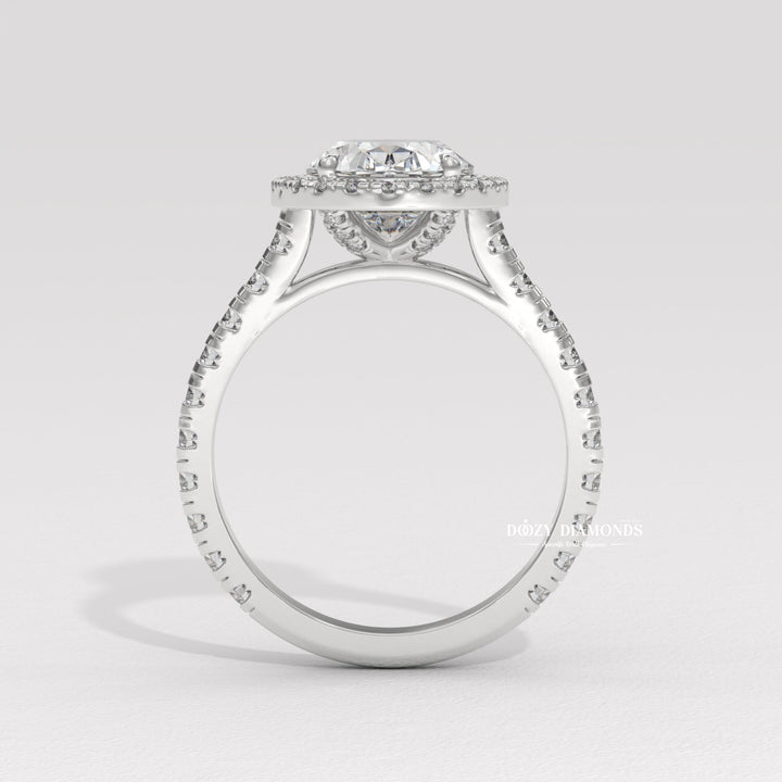 Round solitaire diamond engagement ring, Round unique diamond engagement ring, Round custom diamond engagement ring, Round affordable diamond engagement ring,