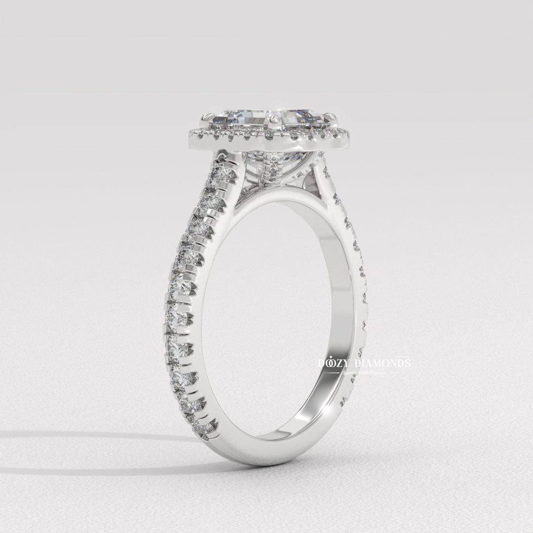 Vintage style engagement ring
Art Deco engagement ring
Square diamond ring
Step cut diamond ring
