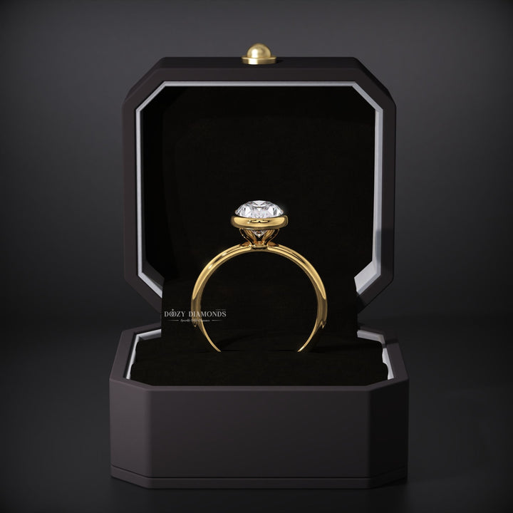 oval bezel ring
sustainable engagement ring
eco friendly diamond ring
ethical diamond ring
lab created diamond ring