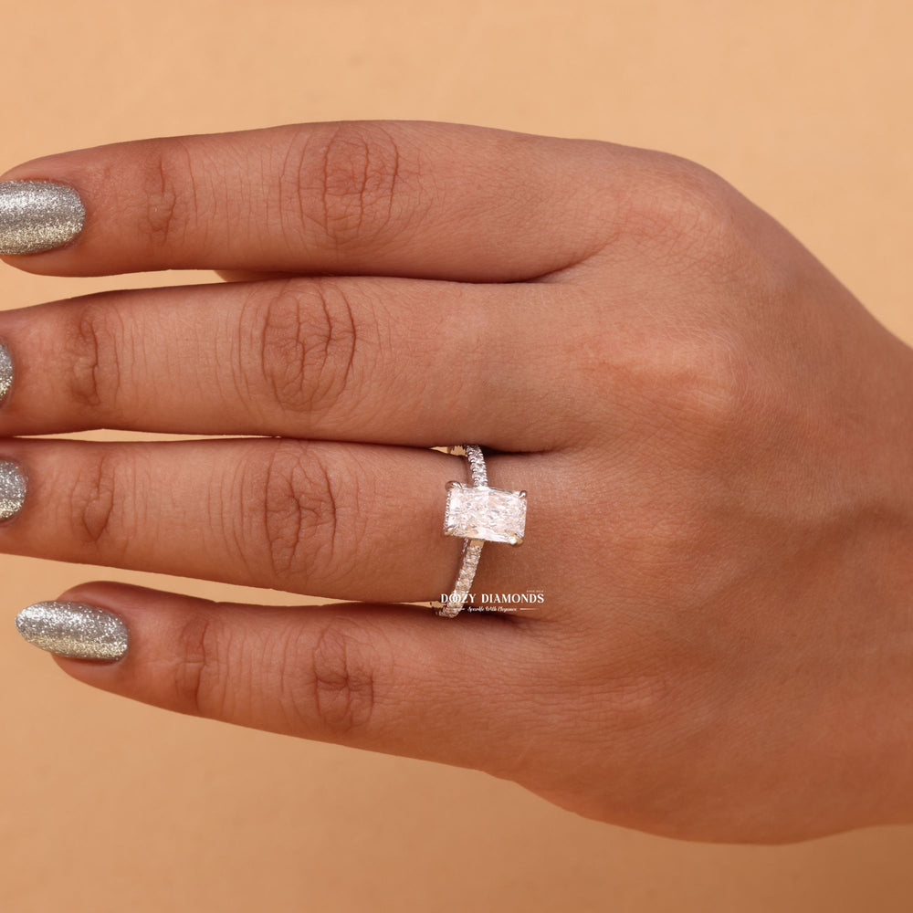 Radiant cut engagement ring, Radiant diamond engagement ring, Radiant solitaire engagement ring, Radiant halo engagement ring, 
