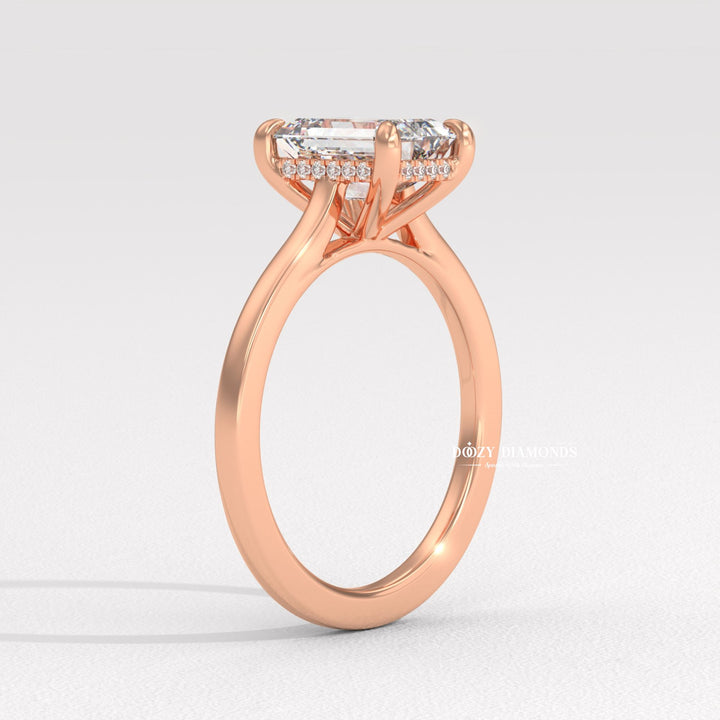 engagement ring for bride, wedding jewelry for women, sparkling emerald diamond, forever love ring, commitment diamond jewelry, heirloom quality engagement ring, signature bridal jewelry,